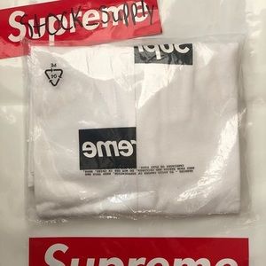 Supreme comme des garçons split biz logo T-shirt
